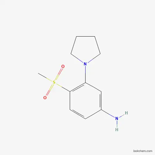 Molecular Structure of 1000018-40-5 (4-Methylsulfonyl-3-(pyrrolidin-1-yl)aniline)