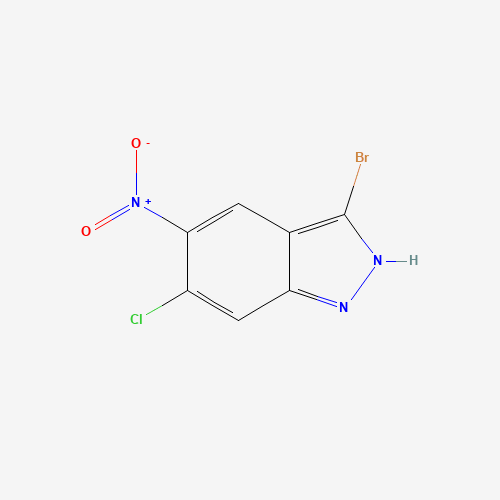 1H-Indazole, 3-bromo-6-chloro-5-nitro-