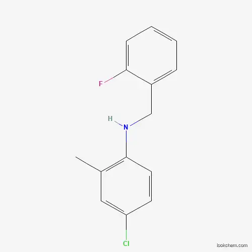 Molecular Structure of 1036554-71-8 (4-Chloro-N-(2-fluorobenzyl)-2-methylaniline)