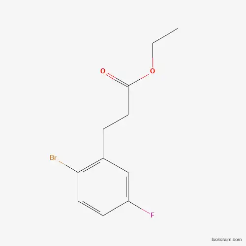 Molecular Structure of 1057674-00-6 (Ethyl 3-(2-bromo-5-fluorophenyl)propanoate)