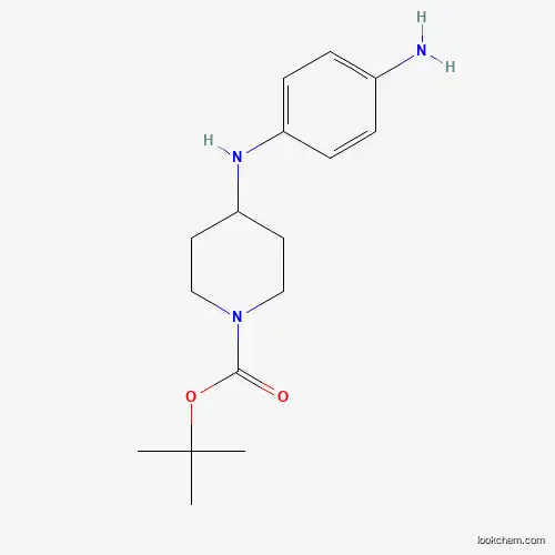 Molecular Structure of 1071932-29-0 (4-(4-Amino-phenylamino)-piperidine-1-carboxylic acid tert-butyl ester)