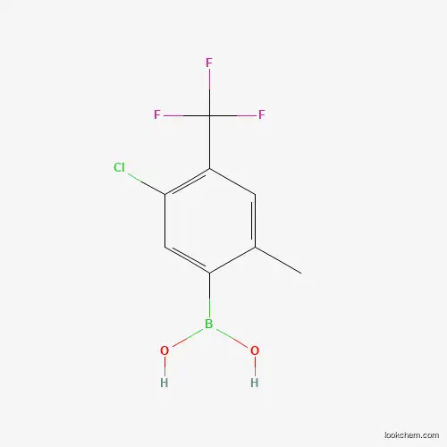 Molecular Structure of 1072946-33-8 (5-Chloro-2-methyl-4-(trifluoromethyl)phenylboronic acid)