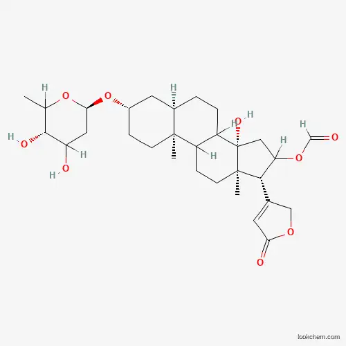 [(3S,5R,10S,13R,14S,17R)-3-[(2R,5S)-4,5-dihydroxy-6-methyloxan-2-yl]oxy-14-hydroxy-10,13-dimethyl-17-(5-oxo-2H-furan-3-yl)-1,2,3,4,5,6,7,8,9,11,12,15,16,17-tetradecahydrocyclopenta[a]phenanthren-16-yl