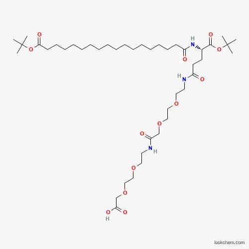 3,6,12,15-Tetraoxa-9,18,23-triazahentetracontanedioic acid, 22-[(1,1-dimethylethoxy)carbonyl]-10,19,24-trioxo-,41-(1,1-dimethylethyl) ester