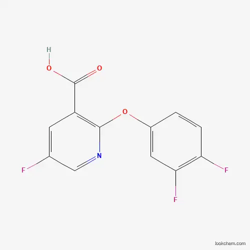 Molecular Structure of 1157093-09-8 (2-(3,4-Difluorophenoxy)-5-fluoronicotinic acid)