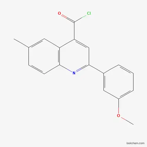 Molecular Structure of 1160253-75-7 (2-(3-Methoxyphenyl)-6-methylquinoline-4-carbonyl chloride)