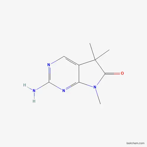Molecular Structure of 1184915-92-1 (2-Amino-5,5,7-trimethylpyrrolo[2,3-d]pyrimidin-6-one)