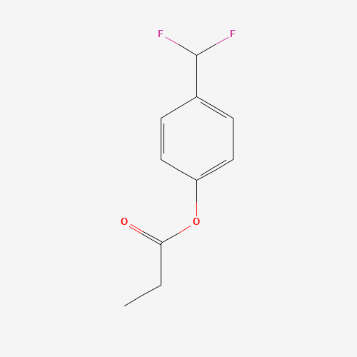 Molecular Structure of 1186194-58-0 (Propionic acid 4-(difluoromethyl)-phenyl ester)