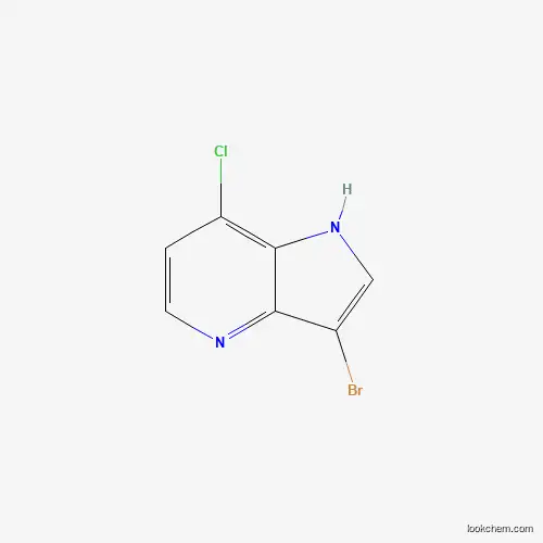 Molecular Structure of 1190318-41-2 (3-bromo-7-chloro-1H-pyrrolo[3,2-b]pyridine)