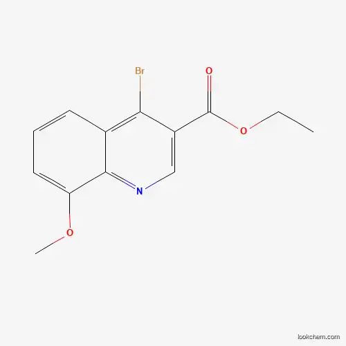 Molecular Structure of 1242260-60-1 (Ethyl 4-bromo-8-methoxyquinoline-3-carboxylate)