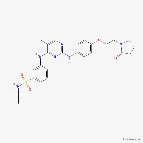 N-tert-butyl-3-(5-methyl-2-(4-(2-(2-oxopyrrolidin-1-yl)ethoxy)phenylamino)pyrimidin-4-ylamino)benzenesulfonamide