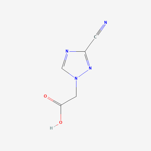Molecular Structure of 1247628-40-5 (2-(3-cyano-1H-1,2,4-triazol-1-yl)acetic acid)