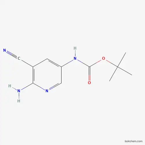 tert-butyl (6-amino-5-cyano-3-pyridinyl)carbamate(SALTDATA: FREE)