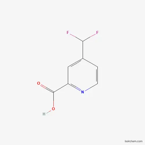 Molecular Structure of 1256804-49-5 (4-(Difluoromethyl)picolinic acid)