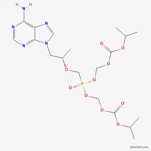 Molecular Structure of 1280130-08-6 ([[(2S)-1-(6-aminopurin-9-yl)propan-2-yl]oxymethyl-(propan-2-yloxycarbonyloxymethoxy)phosphoryl]oxymethyl propan-2-yl carbonate)