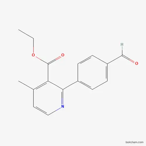 Molecular Structure of 1299607-58-1 (2-(4-Formyl-phenyl)-4-methyl-nicotinic acid ethyl ester)
