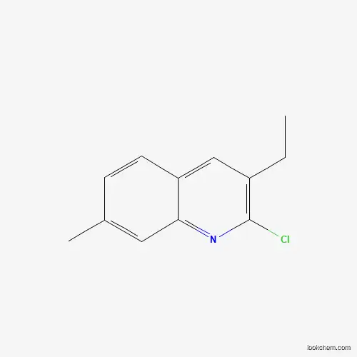 Molecular Structure of 132118-49-1 (2-Chloro-3-ethyl-7-methylquinoline)