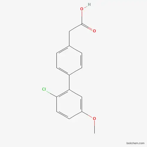 Molecular Structure of 1334500-07-0 (4-(2-Chloro-5-methoxyphenyl)phenylacetic acid)