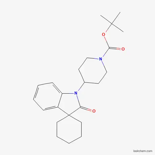Molecular Structure of 1358667-62-5 (tert-Butyl 4-(2'-oxospiro[cyclohexane-1,3'-indolin]-1'-yl)piperidine-1-carboxylate)