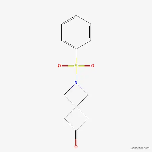 Molecular Structure of 1363381-24-1 (2-(Phenylsulfonyl)-6-oxo-2-azaspiro[3.3]heptane)