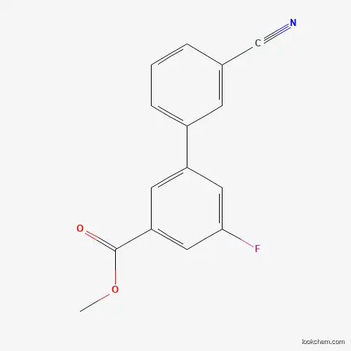 Molecular Structure of 1365272-83-8 (Methyl 3-(3-cyanophenyl)-5-fluorobenzoate)