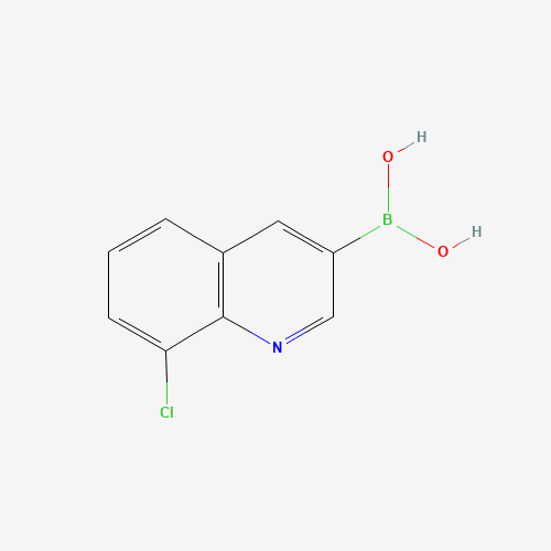 Molecular Structure of 1370040-67-7 ((8-Chloroquinolin-3-yl)boronic acid)