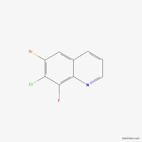 Molecular Structure of 1375069-04-7 (6-Bromo-7-chloro-8-fluoroquinoline)