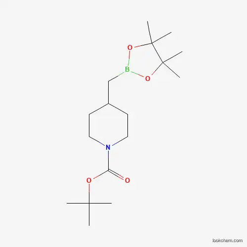Molecular Structure of 1425335-44-9 (Tert-butyl 4-((4,4,5,5-tetramethyl-1,3,2-dioxaborolan-2-yl)methyl)piperidine-1-carboxylate)