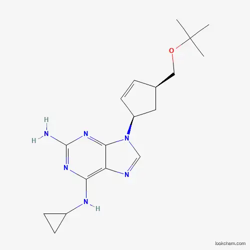 Molecular Structure of 1443421-68-8 (9-((1R,4S)-4-(tert-Butoxymethyl)cyclopent-2-enyl)-N6-cyclopropyl-9H-purine-2,6-diamine)