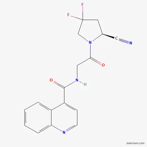 Molecular Structure of 1448440-52-5 ((S)-N-(2-(2-cyano-4,4-difluoropyrrolidin-1-yl)-2-oxoethyl)quinoline-4-carboxamide)