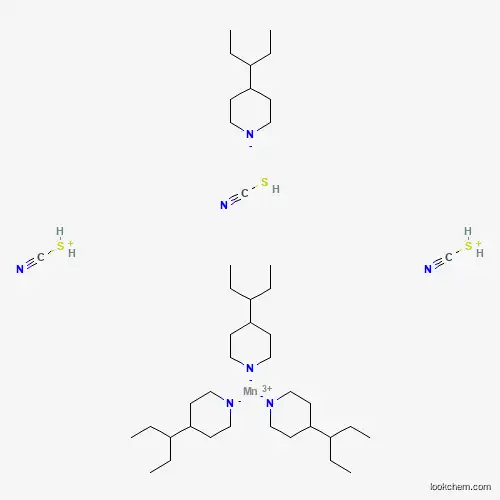 Molecular Structure of 15304-23-1 (Cyanosulfanium;manganese(3+);4-pentan-3-ylpiperidin-1-ide;thiocyanic acid)