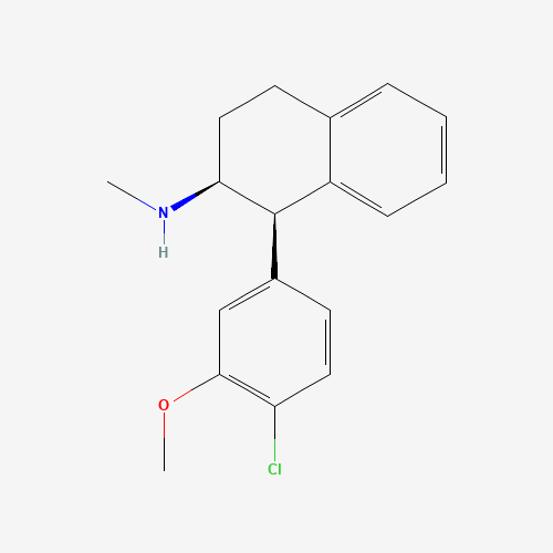 Molecular Structure of 169249-14-3 ((1R,2S)-1-(4-chloro-3-methoxyphenyl)-N-methyl-1,2,3,4-tetrahydronaphthalen-2-amine)