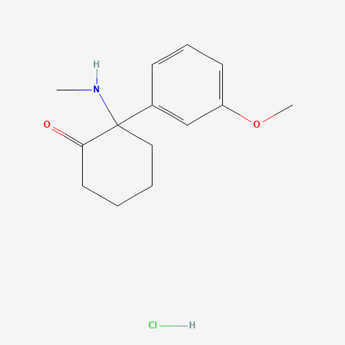 Molecular Structure of 1781829-56-8 (2-(3-Methoxyphenyl)-2-(methylamino)cyclohexanone hydrochloride)