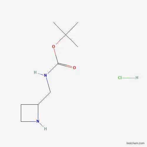 Molecular Structure of 1860028-36-9 (tert-butyl N-[(azetidin-2-yl)methyl]carbamate hydrochloride)