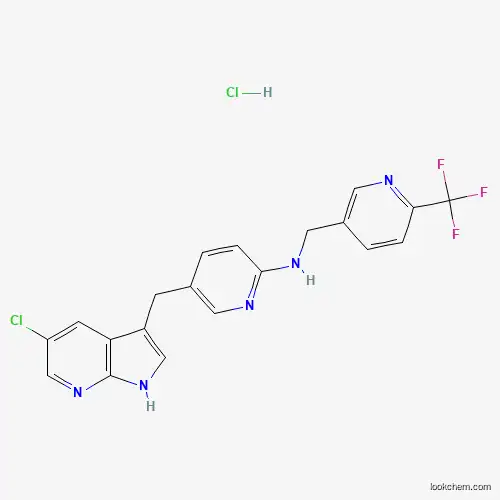 5-((5-chloro-1H-pyrrolo[2,3-b]pyridin-3-yl)methyl)-N-((6-(trifluoromethyl)pyridin-3-yl)methyl)pyridin-2-amine hydrochloride