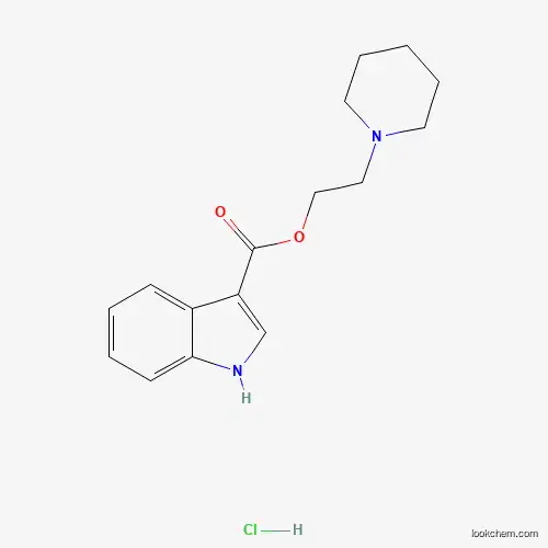 Molecular Structure of 207572-69-8 (1-Piperidinylethyl-1H-indole-3-carboxylate hydrochloride)