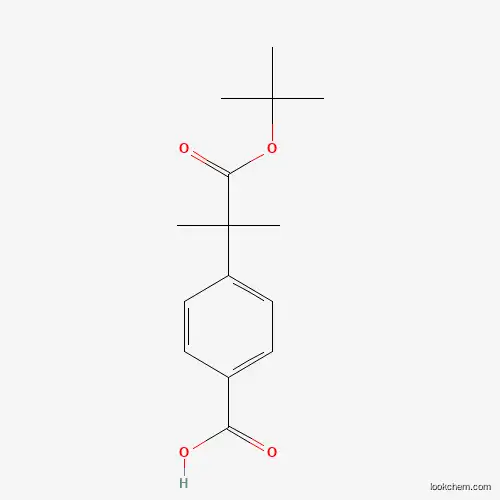 Molecular Structure of 2138157-80-7 (4-(1-(tert-Butoxy)-2-methyl-1-oxopropan-2-yl)benzoic acid)