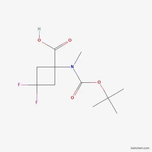 Molecular Structure of 2231676-48-3 (1-{[(Tert-butoxy)carbonyl](methyl)amino}-3,3-difluorocyclobutane-1-carboxylic acid)