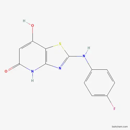Molecular Structure of 370073-65-7 (2-(4-Fluorophenylamino)thiazolo[4,5-B]pyridine-5,7-diol)