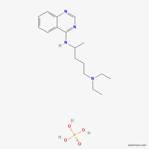 Molecular Structure of 5443-17-4 (Phosphoric acid--N~1~,N~1~-diethyl-N~4~-(quinazolin-4-yl)pentane-1,4-diamine (1/1))