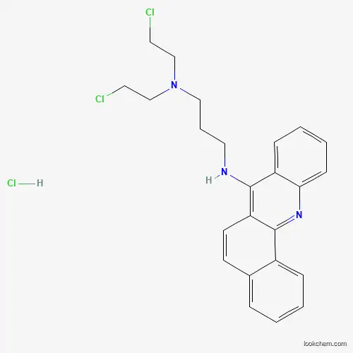 Molecular Structure of 5446-45-7 (N~3~-(Benzo[c]acridin-7-yl)-N~1~,N~1~-bis(2-chloroethyl)propane-1,3-diamine--hydrogen chloride (1/1))