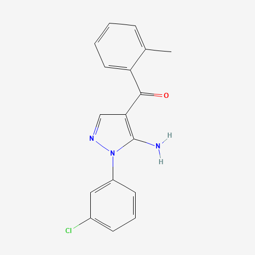 (5-AMINO-1-(3-CHLOROPHENYL)-1H-PYRAZOL-4-YL)(O-TOLYL)METHANONE