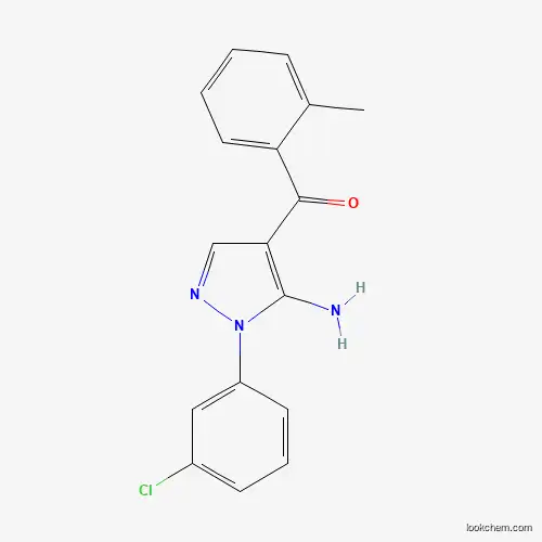 Molecular Structure of 618091-56-8 ((5-Amino-1-(3-chlorophenyl)-1H-pyrazol-4-YL)(O-tolyl)methanone)