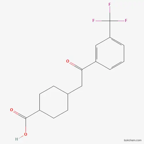 CIS-4-[2-OXO-2-(3-TRIFLUOROMETHYLPHENYL)ETHYL]CYCLOHEXANE-1-CARBOXYLIC ACID
