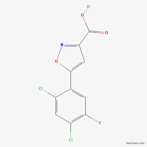 Molecular Structure of 763109-73-5 (5-(2,4-Dichloro-5-fluorophenyl)isoxazole-3-carboxylic acid)