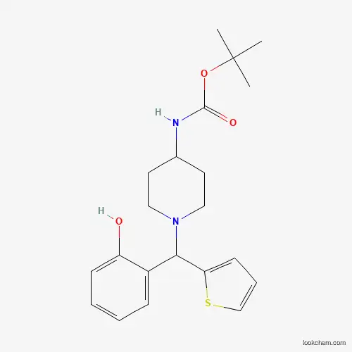 4-(Boc-amino)-1-[(2-hydroxyphenyl)(thiophen-2-yl)methyl]piperidine