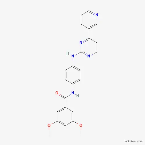 Molecular Structure of 881674-57-3 (3,5-Dimethoxy-N-[4-[[4-(3-pyridinyl)-2-pyrimidinyl]amino]phenyl]benzamide)