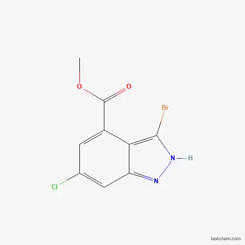 Molecular Structure of 885522-96-3 (methyl 3-bromo-6-chloro-2H-indazole-4-carboxylate)