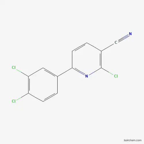 Molecular Structure of 885950-30-1 (2-Chloro-6-(3,4-dichlorophenyl)nicotinonitrile)