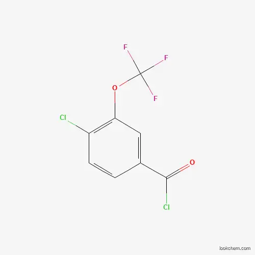 Molecular Structure of 886500-55-6 (4-Chloro-3-(trifluoromethoxy)benzoyl chloride)